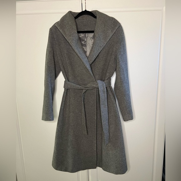 Calvin Klein Wool Blend Wrap Coat - Picture 1 of 14